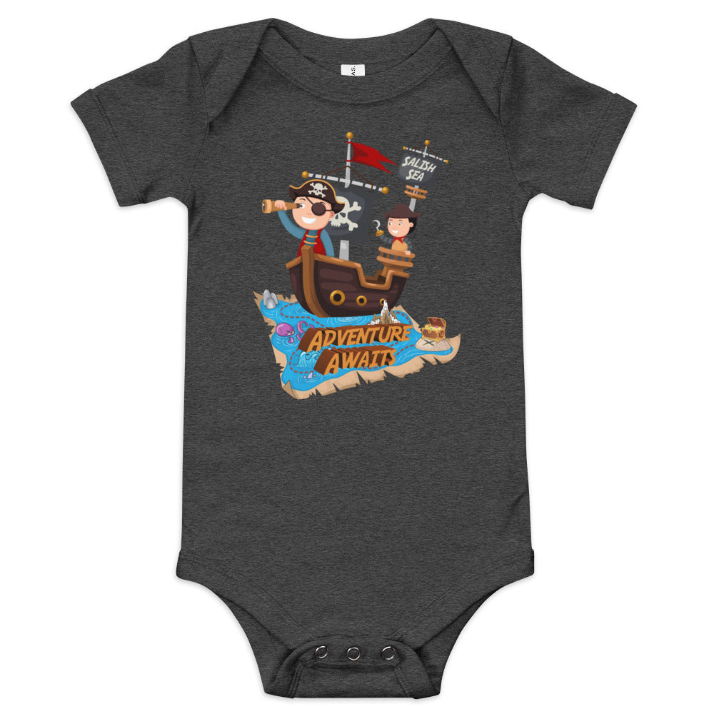 Baby - "Adventure Awaits" - short sleeve one piece