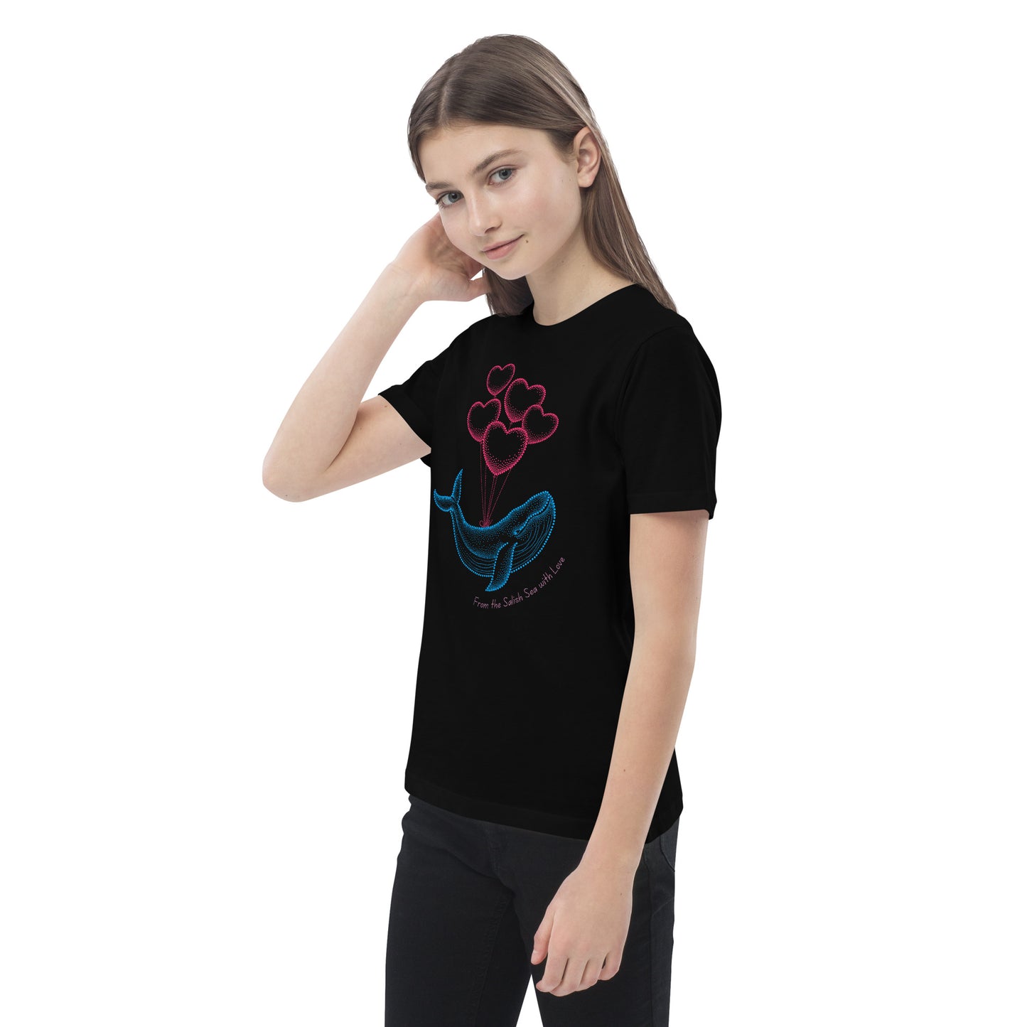 Kids - "Love Whale" - Organic cotton kids t-shirt
