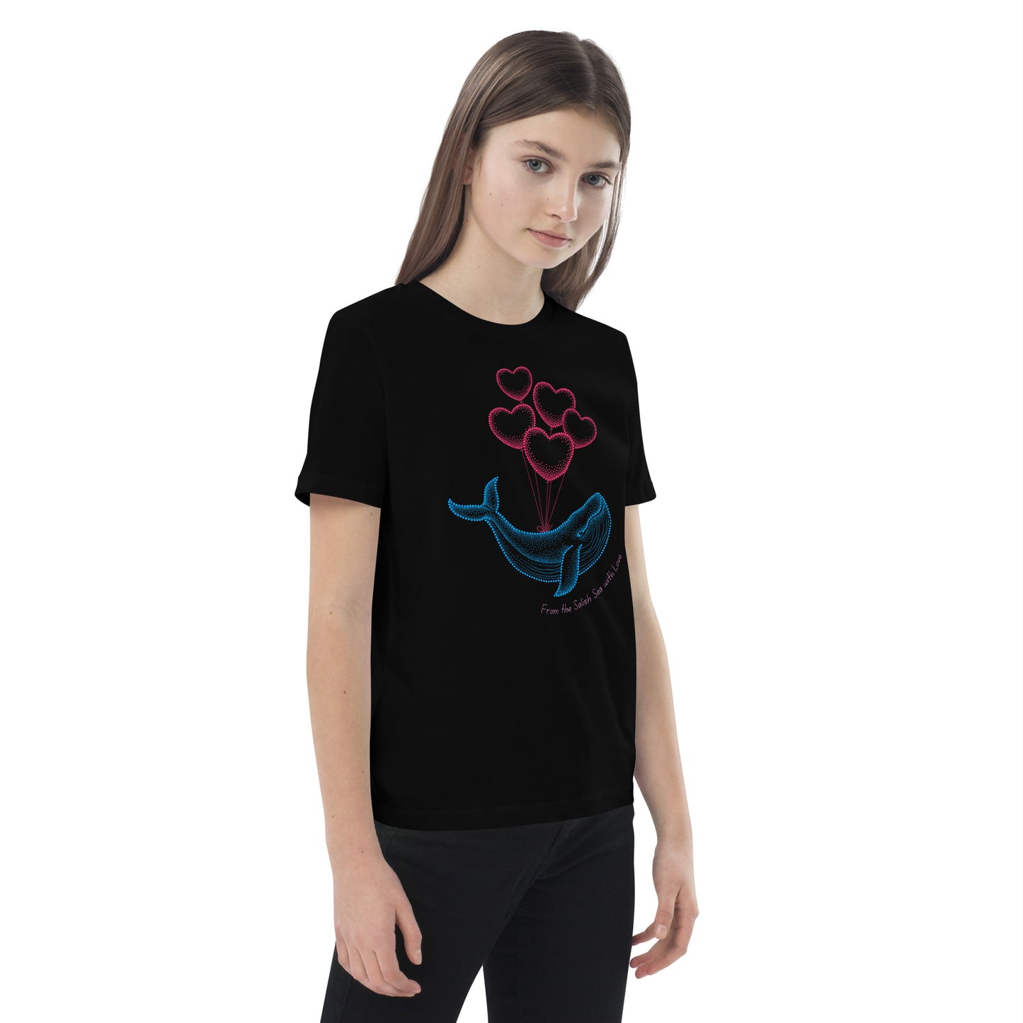 Kids - "Love Whale" - Organic cotton kids t-shirt
