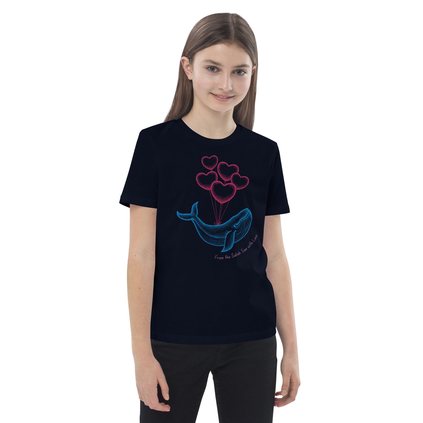Kids - "Love Whale" - Organic cotton kids t-shirt