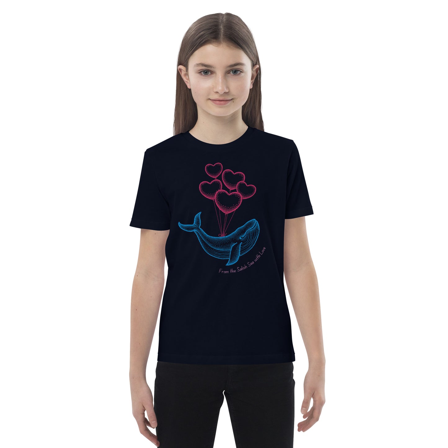 Kids - "Love Whale" - Organic cotton kids t-shirt