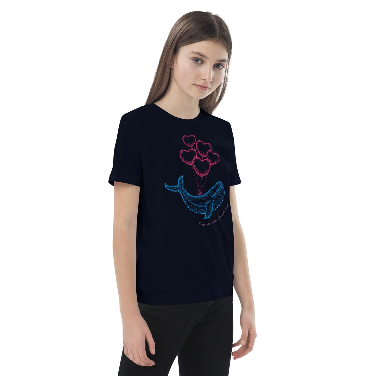 Kids - "Love Whale" - Organic cotton kids t-shirt