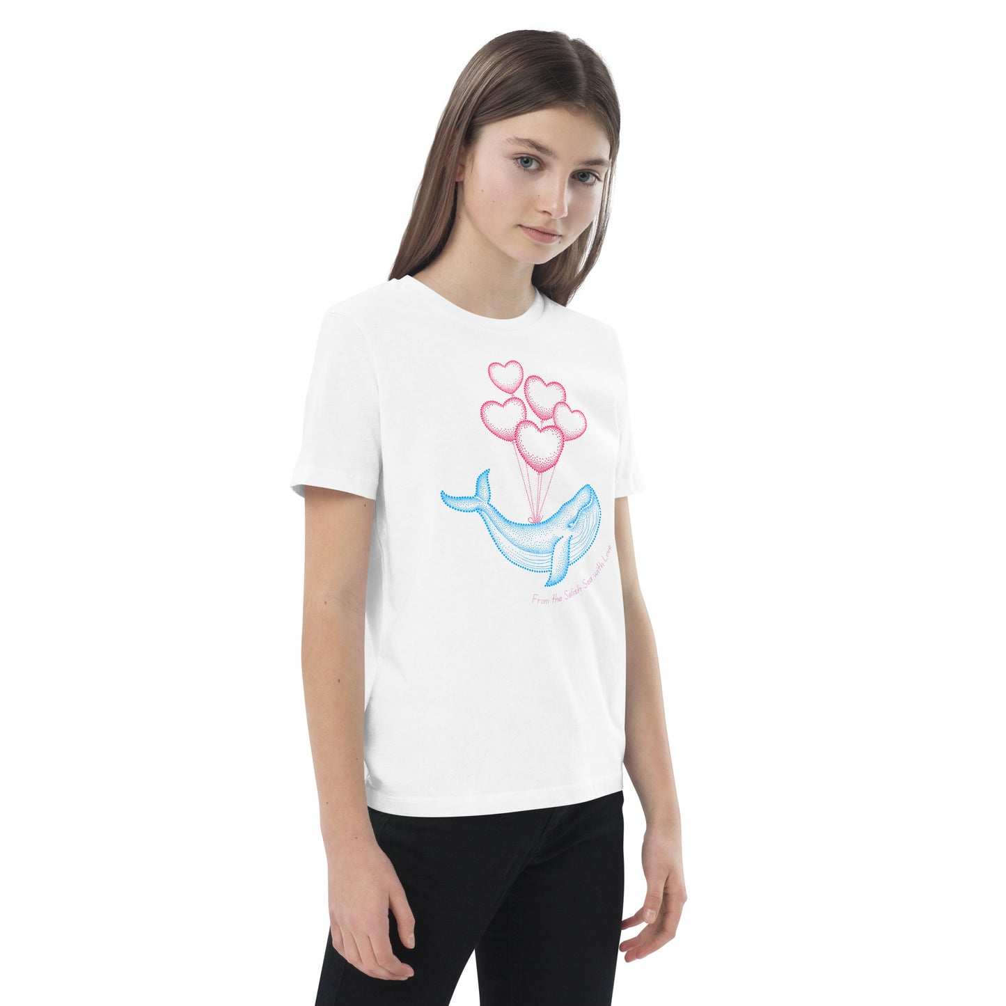 Kids - "Love Whale" - Organic cotton kids t-shirt