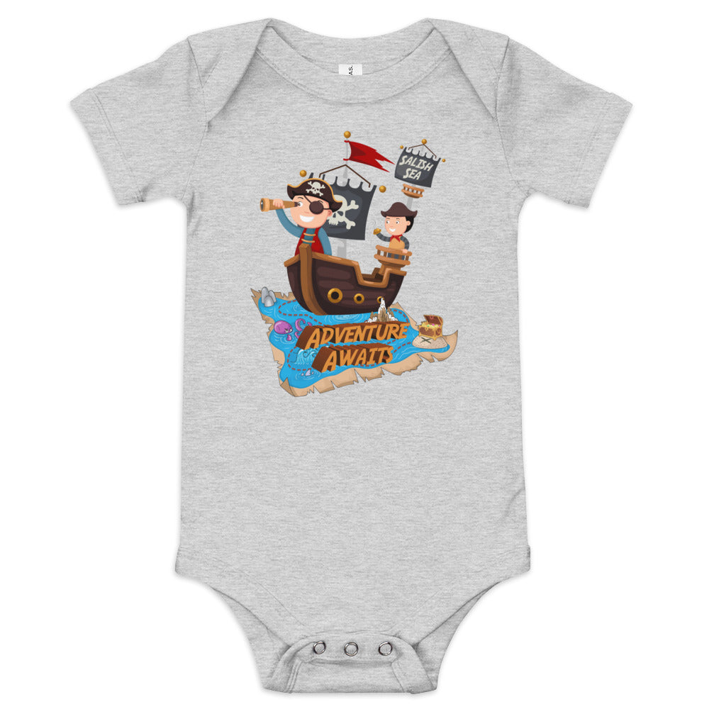 Baby - "Adventure Awaits" - short sleeve one piece
