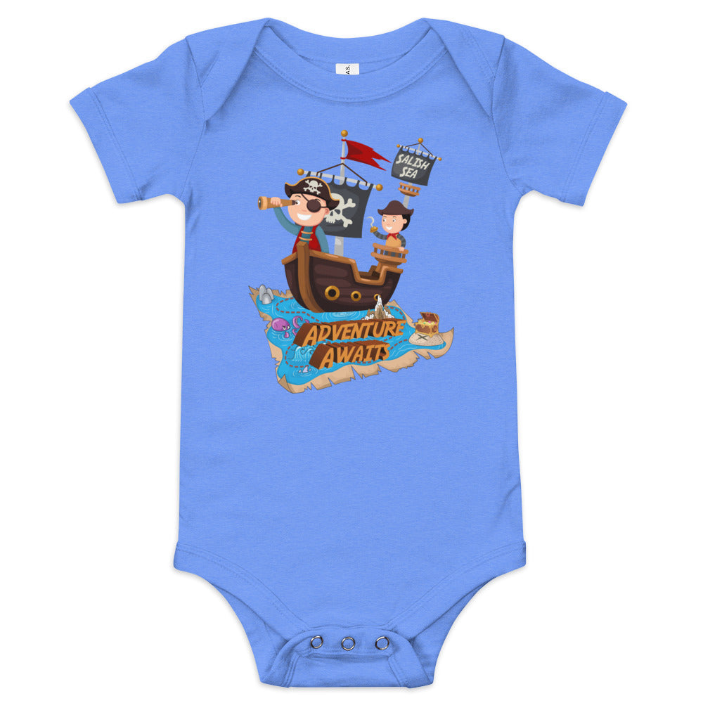 Baby - "Adventure Awaits" - short sleeve one piece