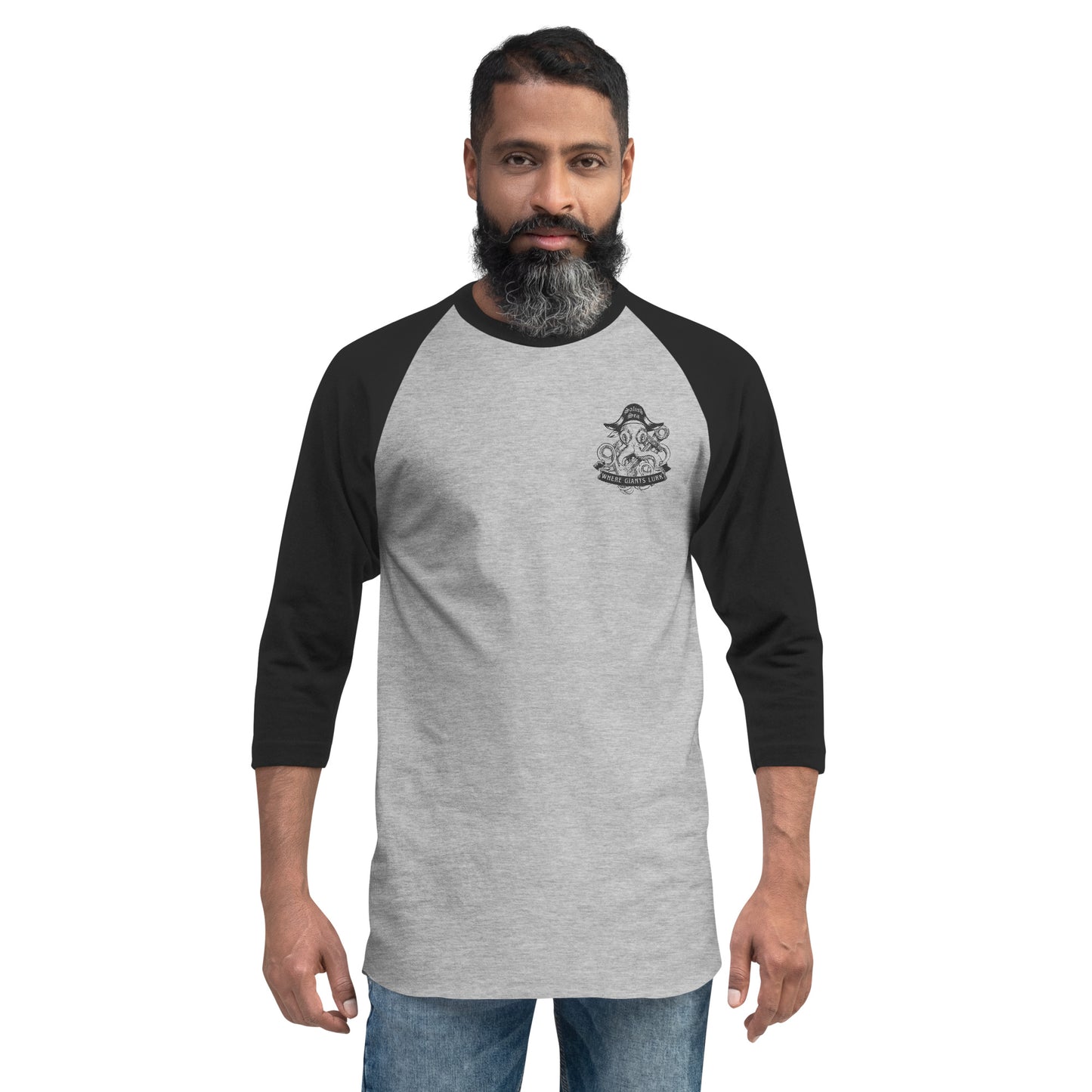 Adult - "Octo Pirate" - 3/4 sleeve raglan shirt