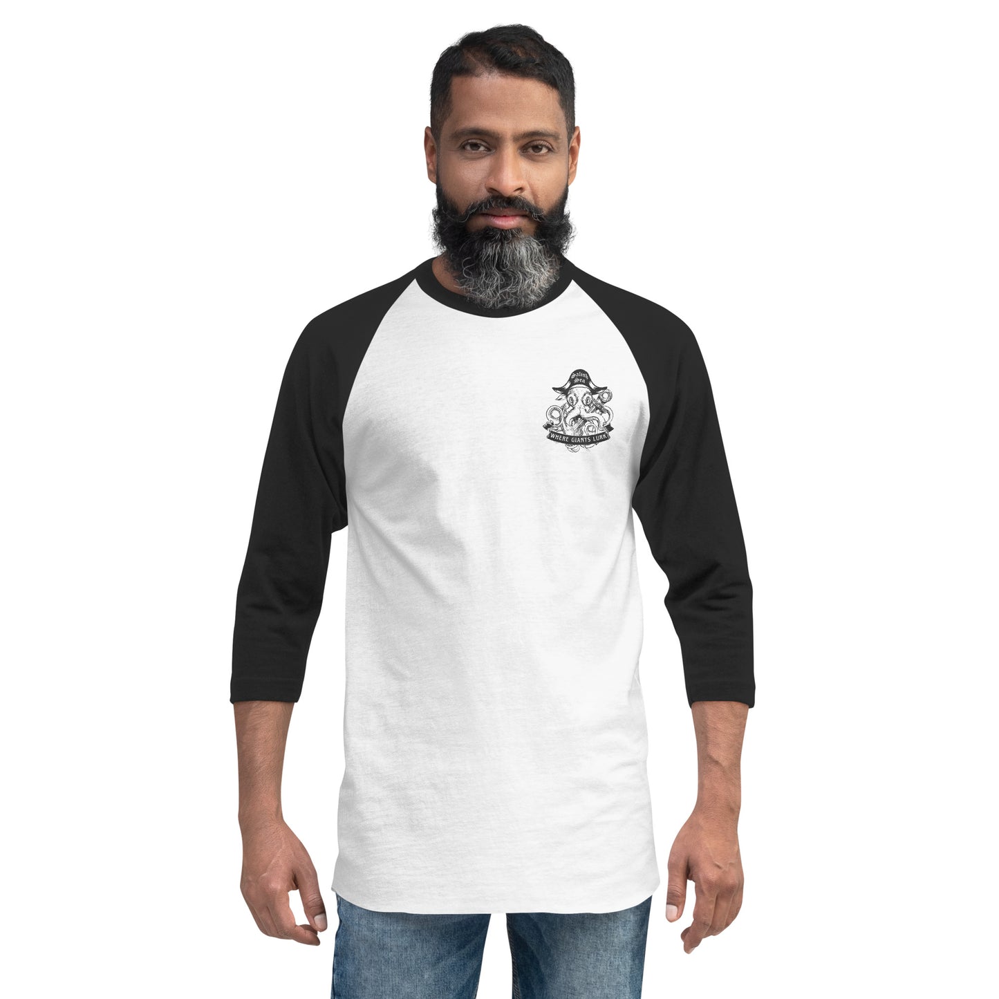 Adult - "Octo Pirate" - 3/4 sleeve raglan shirt