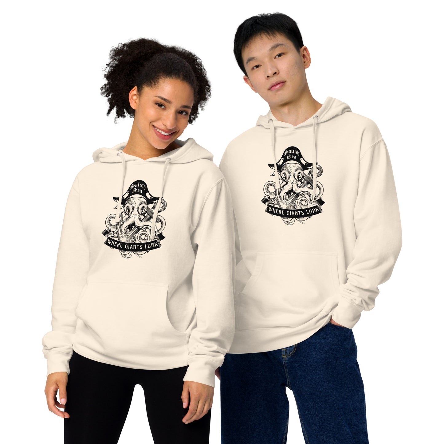 Adult - "Octo Pirate" - Unisex midweight hoodie