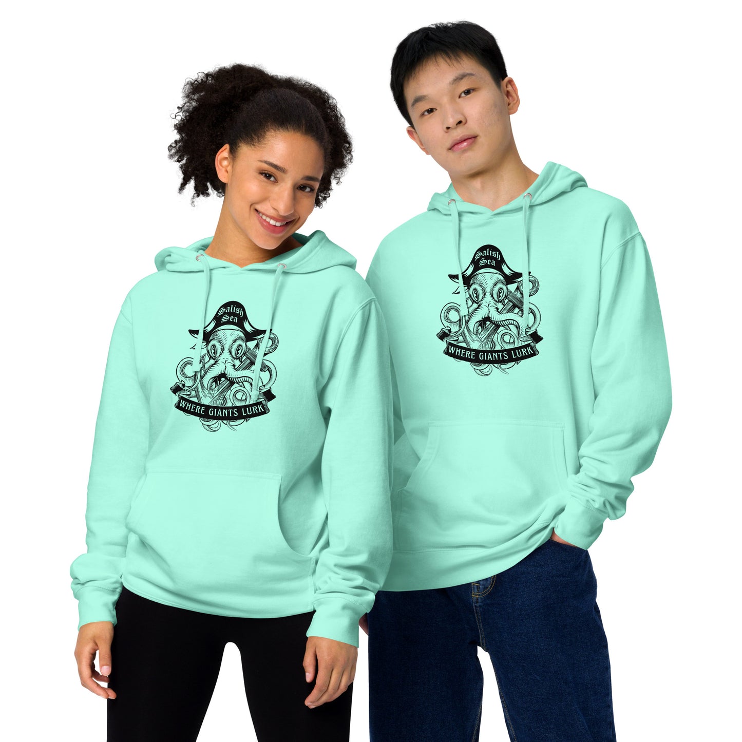 Adult - "Octo Pirate" - Unisex midweight hoodie
