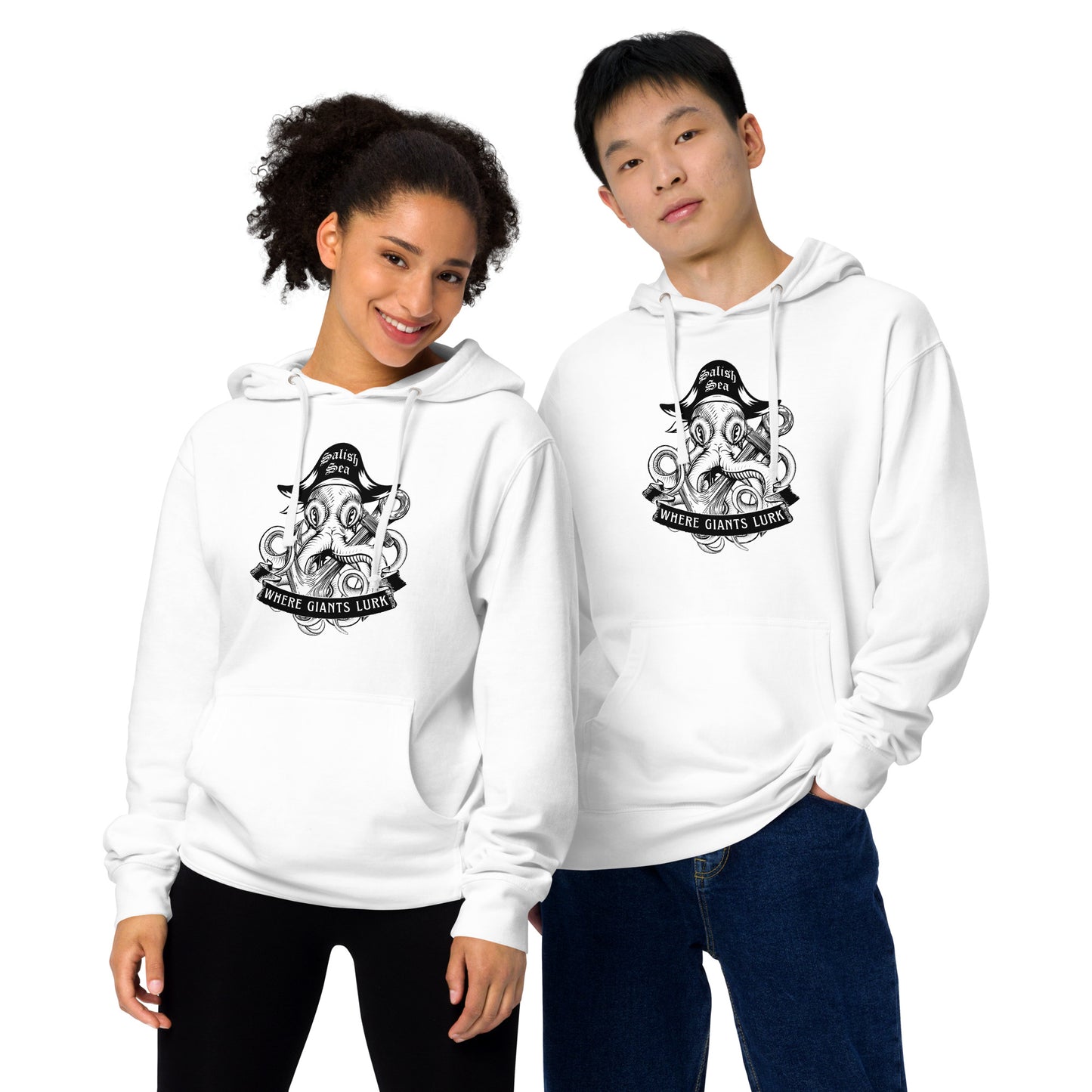 Adult - "Octo Pirate" - Unisex midweight hoodie