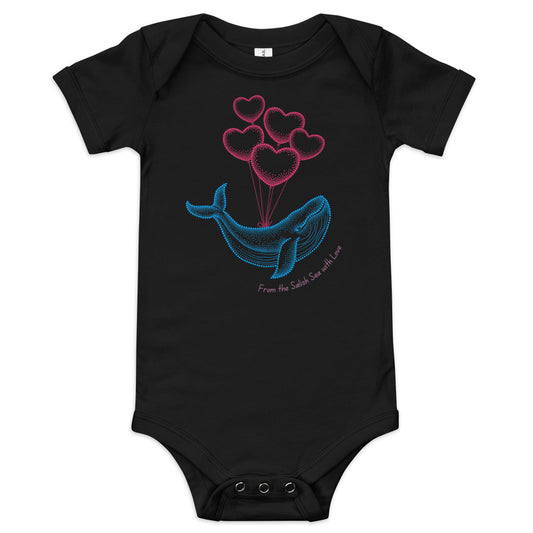 Baby - "Love Whale" - short sleeve one piece