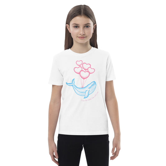 Kids - "Love Whale" - Organic cotton kids t-shirt