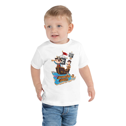 Toddler - "Adventure Awaits" - Short Sleeve Tee