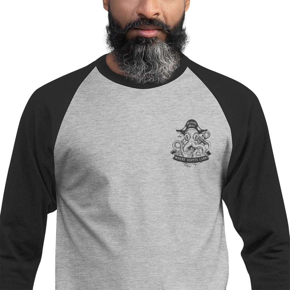 Adult - "Octo Pirate" - 3/4 sleeve raglan shirt